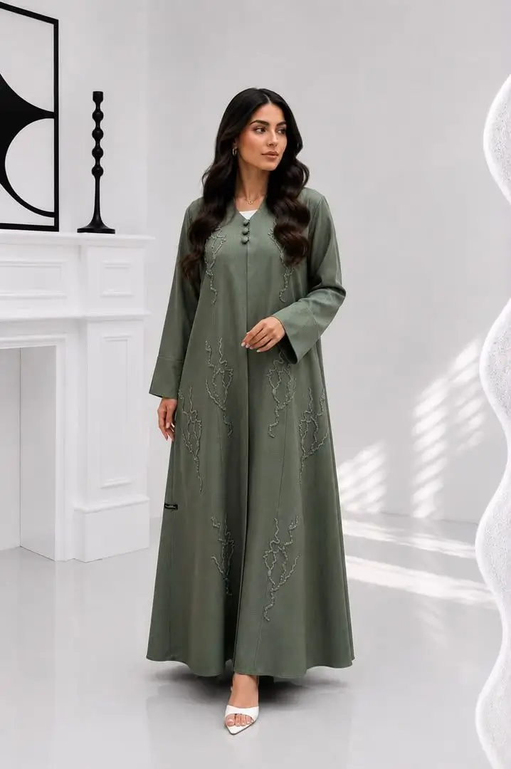 Women's Barbie Abaya with Hand-Beading - Model MA 020