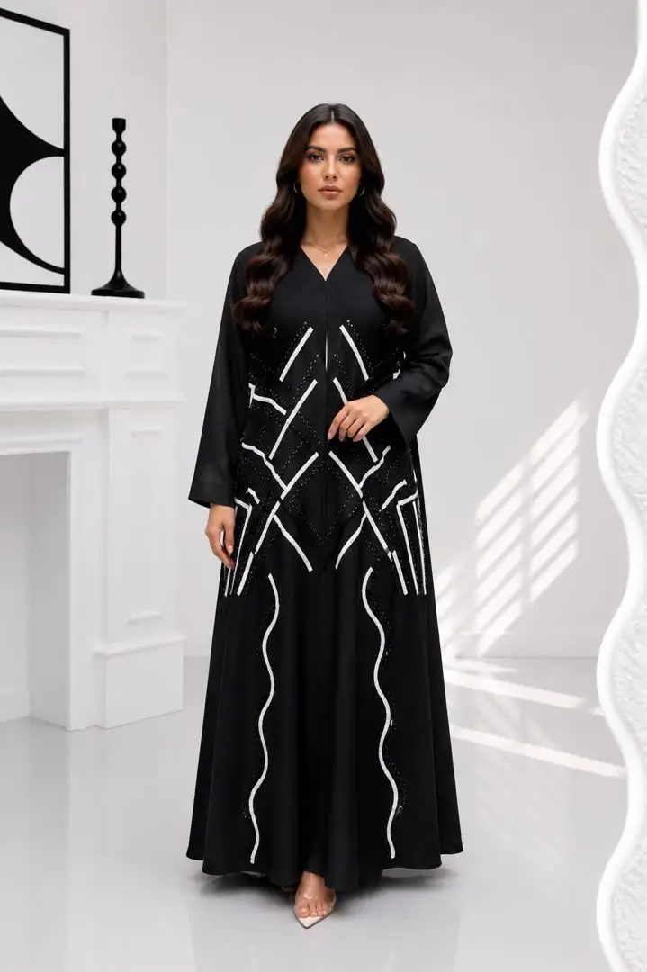 Women's Barbie Abaya with Hand-Beading - Model MA 029